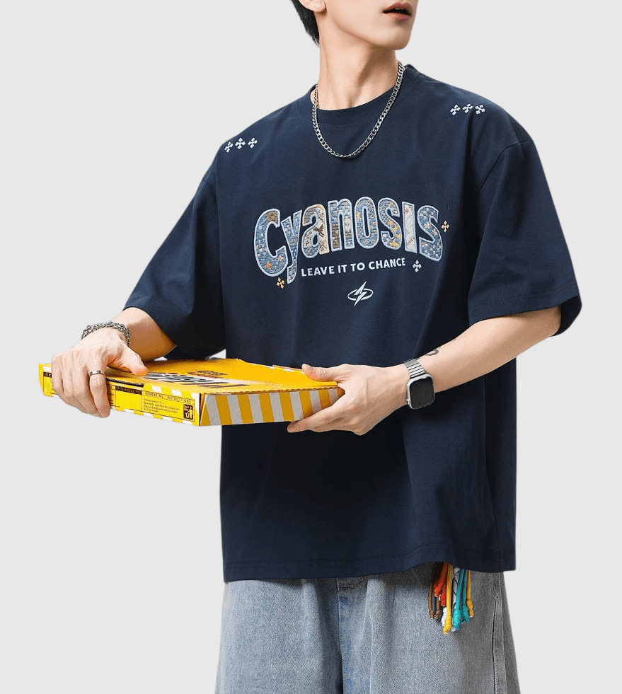 藝術彩繪刺繡文字圖案設計 純棉短袖 T-Shirt [SBT-1516]