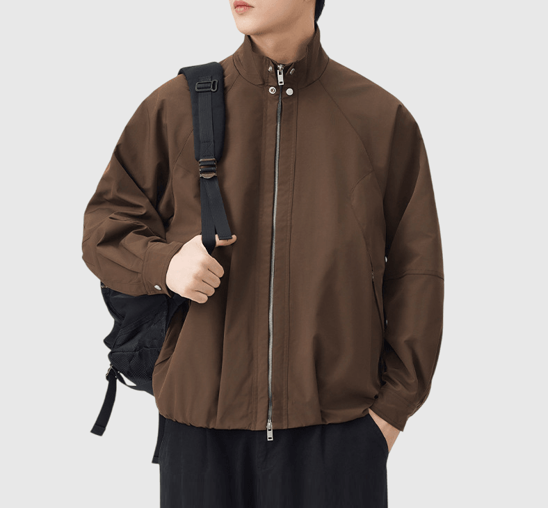 復古基礎縫紉設計 長袖風褸外套 [SBO-1467]