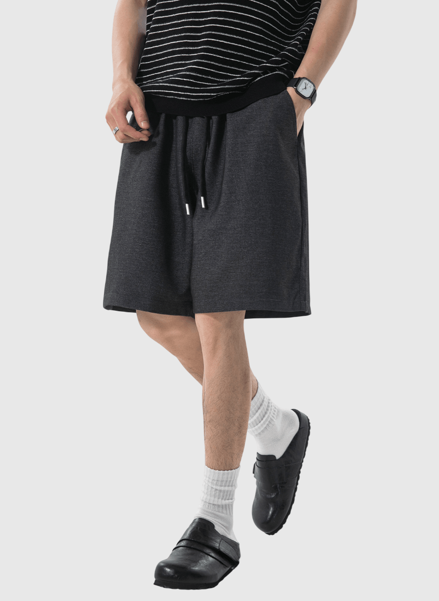 日系基礎仿牛仔布紋理設計 透氣短褲 [SBST-1162]