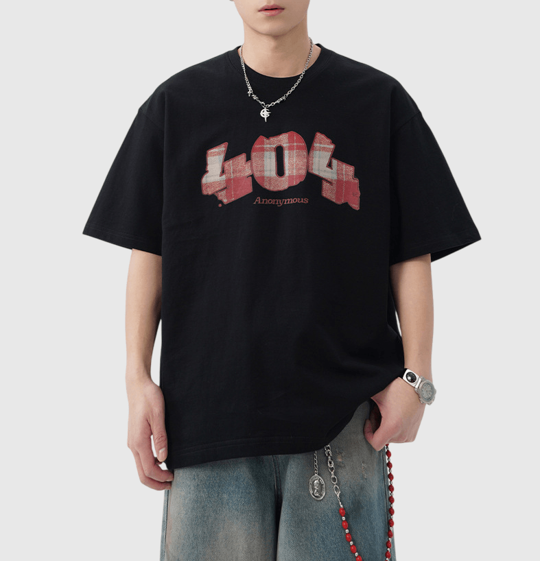 404 NOT FOUND 圖案印燙設計 純棉短袖 T-Shirt [SBT-1525]