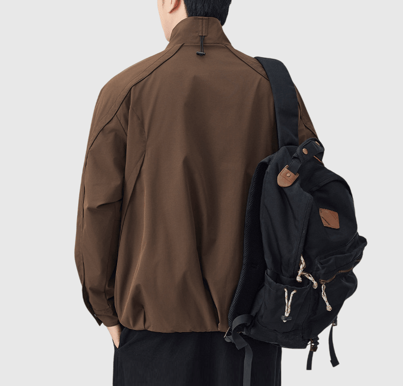 復古基礎縫紉設計 長袖風褸外套 [SBO-1467]