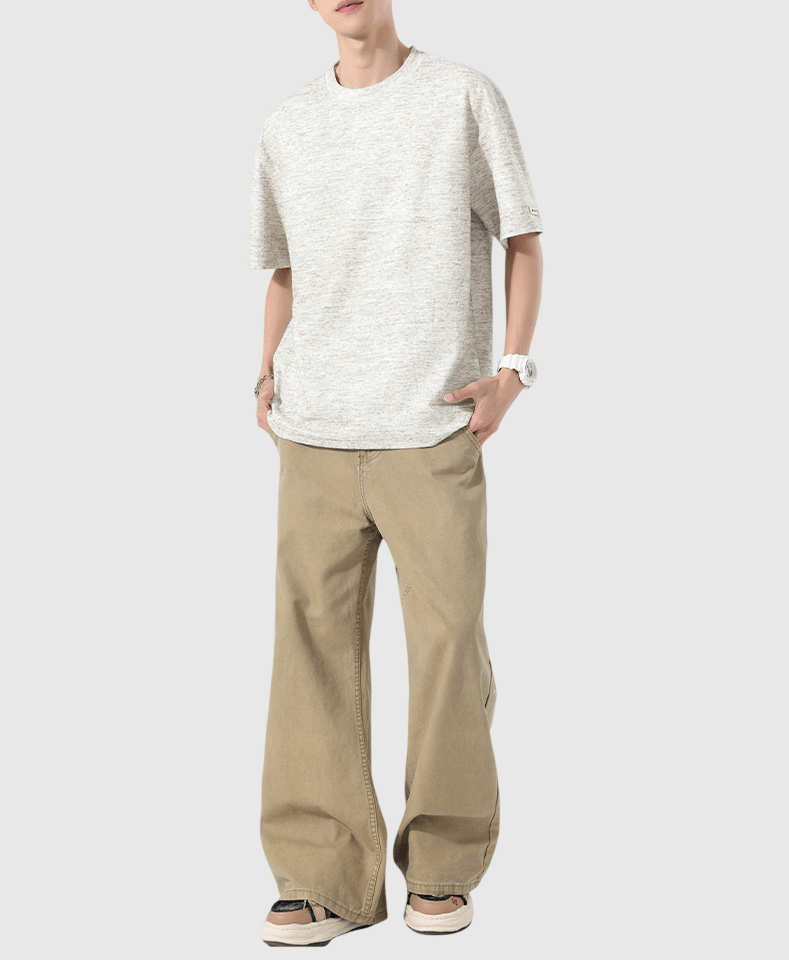 日系混色紗織設計 透氣短袖 T-Shirt [SBT-1513]