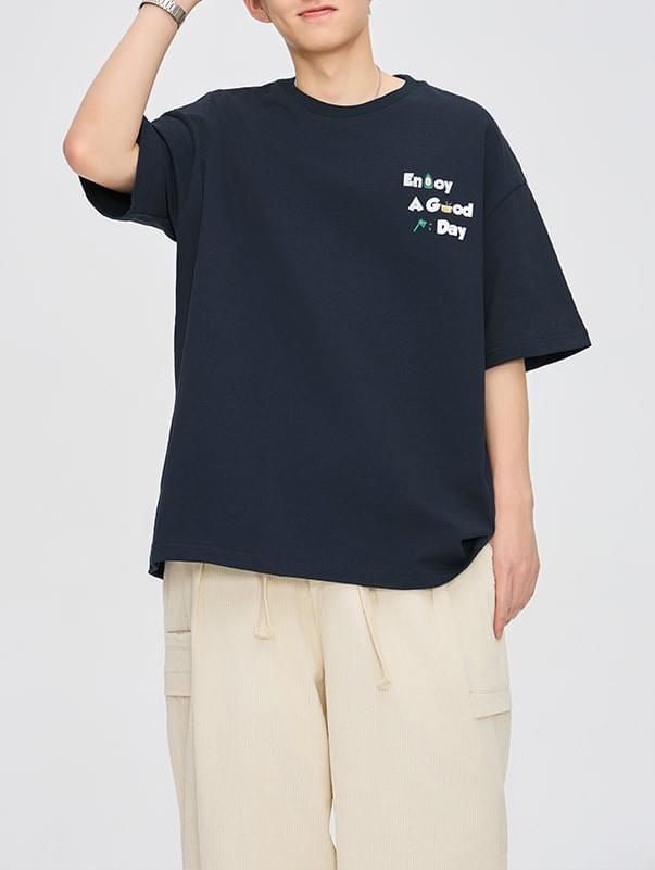 山系戶外露營圖案印燙 純棉短袖 T-Shirt [SBT-1362]