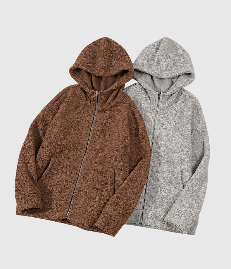 日系基礎重磅 370g 雙面絨毛粒 長袖外套 [SBO-1494]