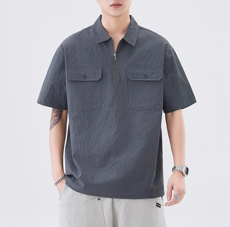 日系戶外雙前袋設計 透氣短袖 POLO T-Shirt [SBT-1295]