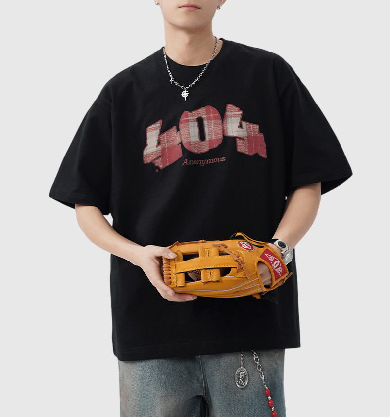 404 NOT FOUND 圖案印燙設計 純棉短袖 T-Shirt [SBT-1525]