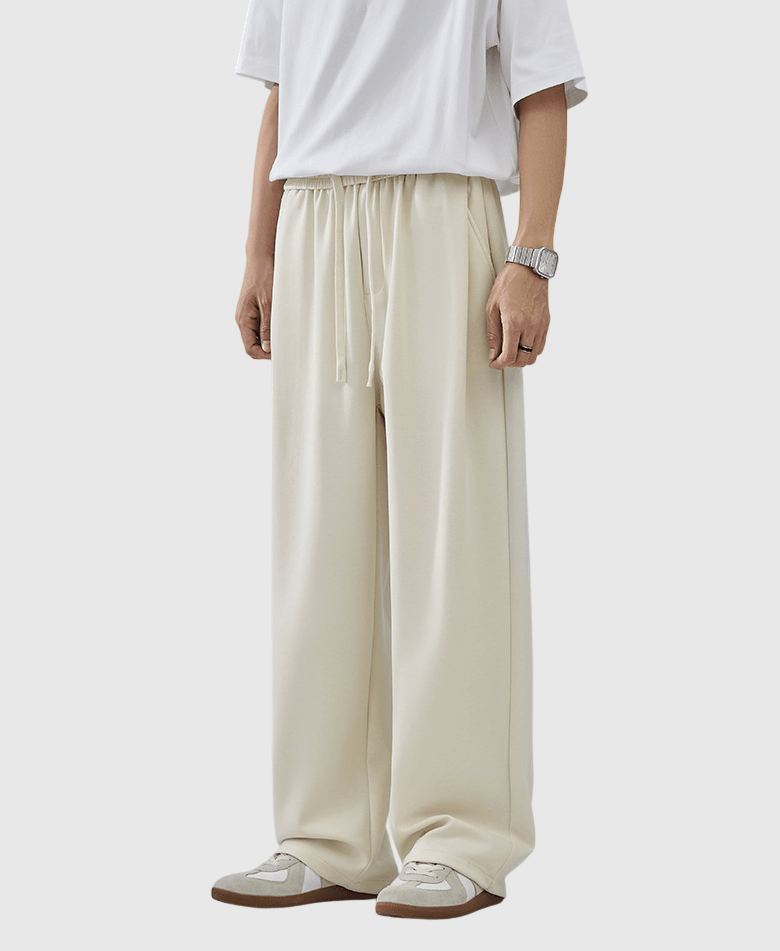 基礎闊腿直筒 透氣針織衛褲 [CBP-1033]