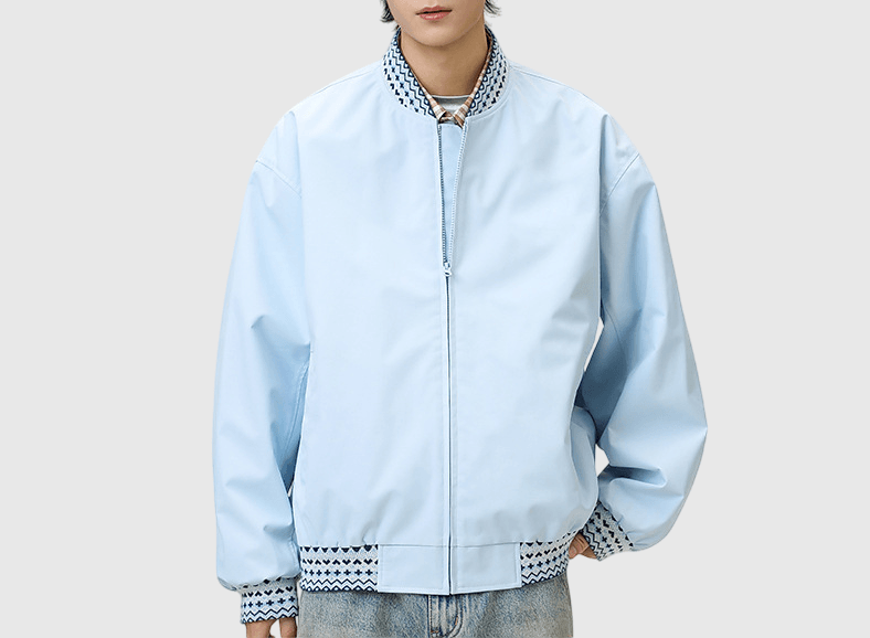 復古領口民族風圖案紋理 棒球外套 [SBO-1450]