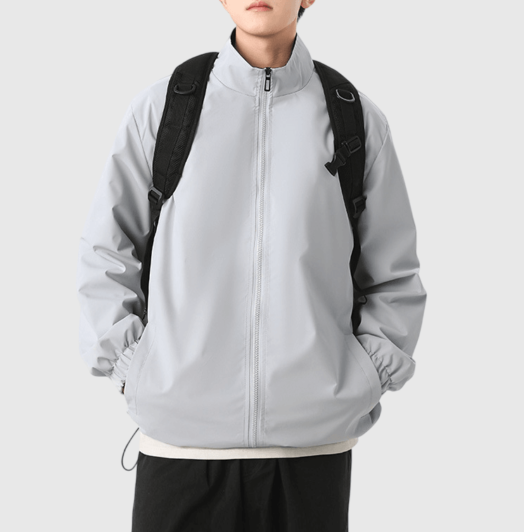 內層撞色設計 長袖風褸外套 [CBJ-1071]