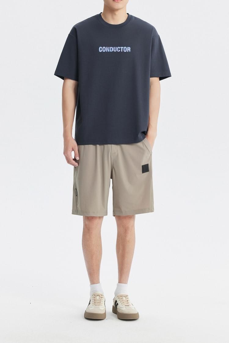 漸層色文字印燙設計 短袖 T-Shirt [CBT-1584]