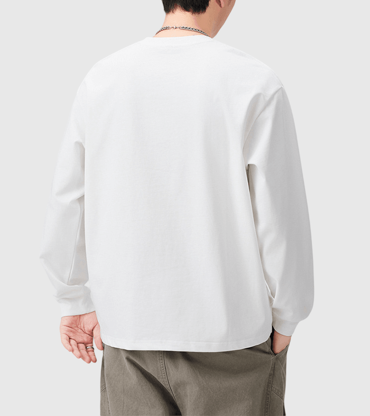 山系戶外細圖案印燙 純棉長袖 T-Shirt [SBT-1458]