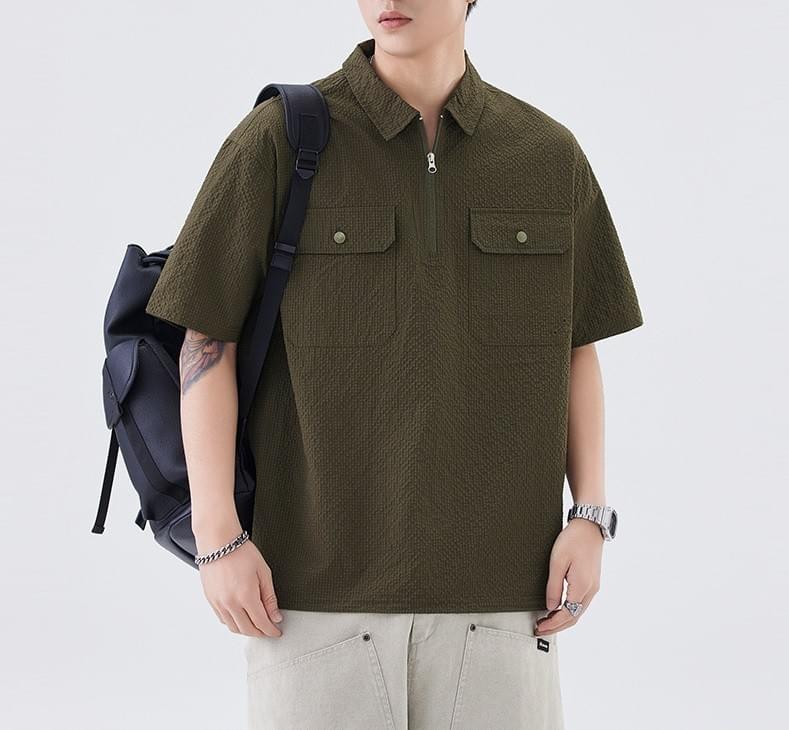 日系戶外雙前袋設計 透氣短袖 POLO T-Shirt [SBT-1295]