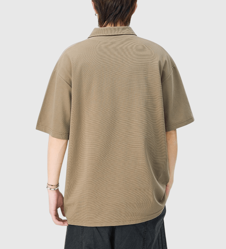 日系紋理撞色縫紉設計 透氣短袖 POLO T-Shirt [SBT-1582]