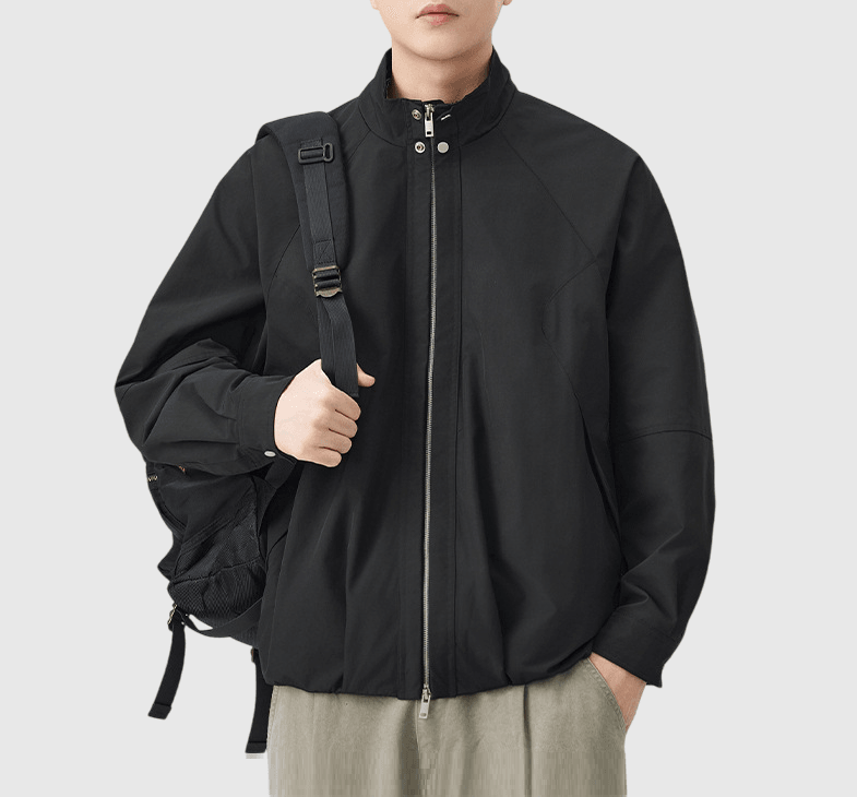 復古基礎縫紉設計 長袖風褸外套 [SBO-1467]