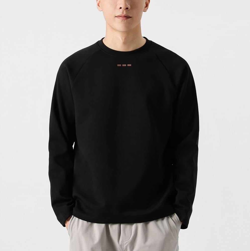 簡約立體細方塊圖案印燙 長袖 T-Shirt [CBT-1228]