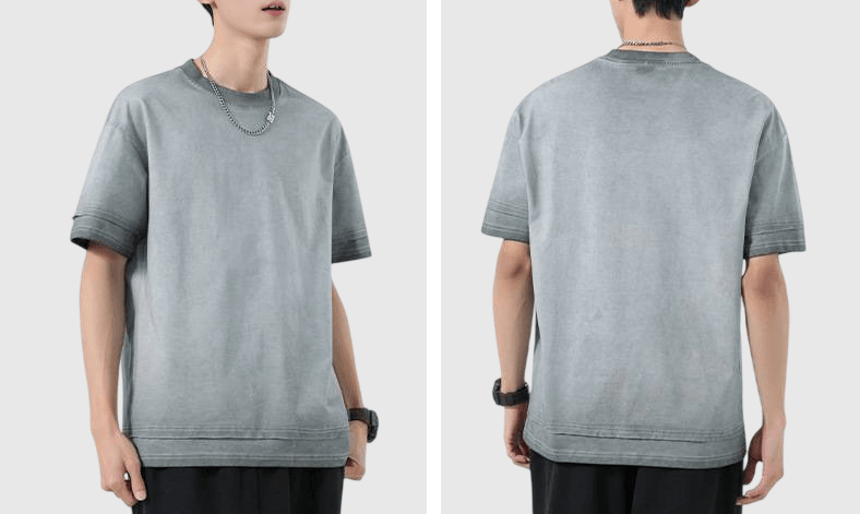 復古色系重工蠟染水洗漸變工藝 短袖 T-Shirt [SBT-1497]