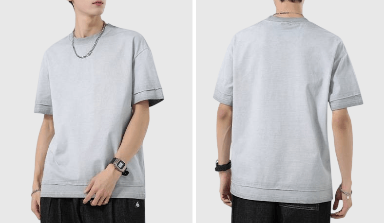 復古色系重工蠟染水洗漸變工藝 短袖 T-Shirt [SBT-1497]