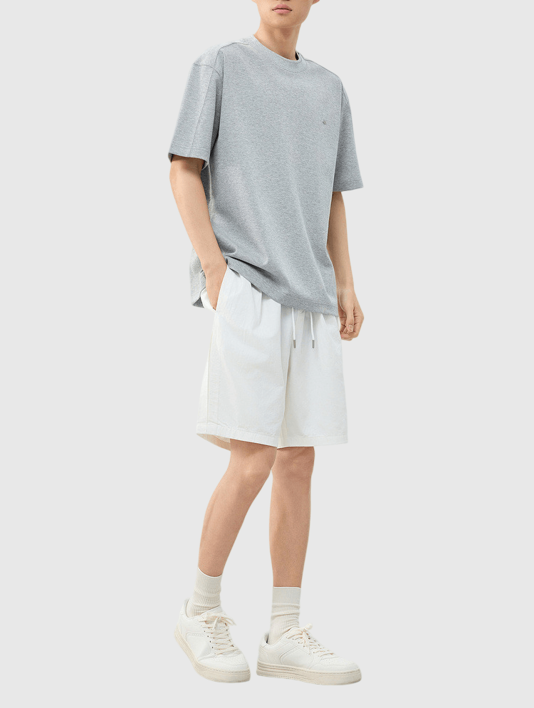 仿牛仔布紗織設計 短袖 T-Shirt [CBT-1572]