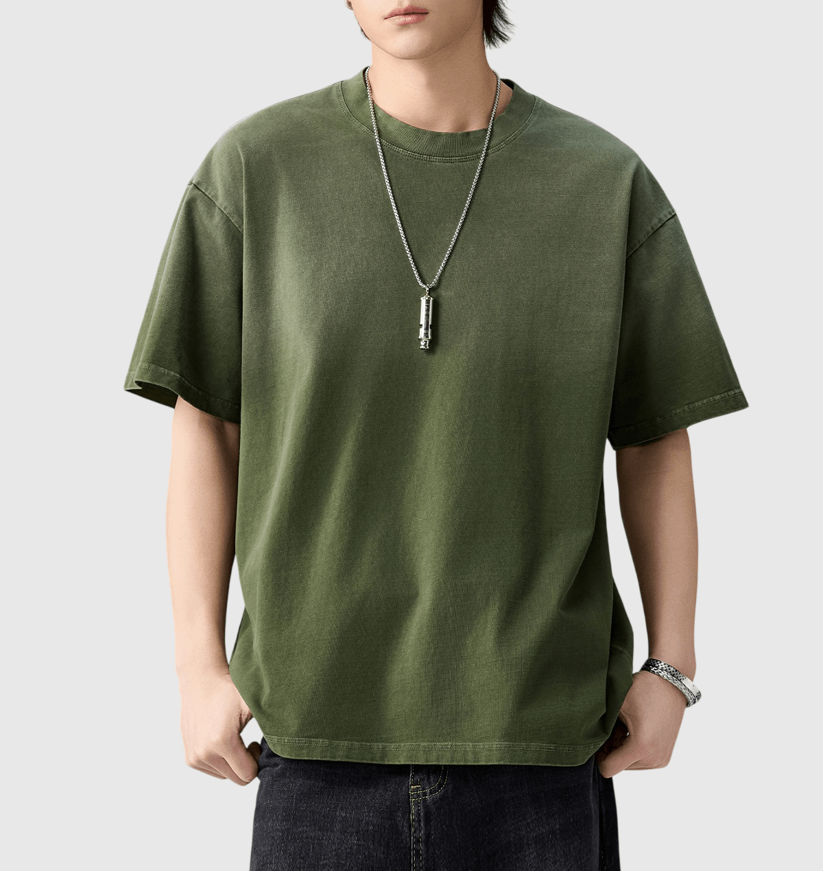 復古水洗色系漸變 純棉短袖 T-Shirt [SBT-1424]