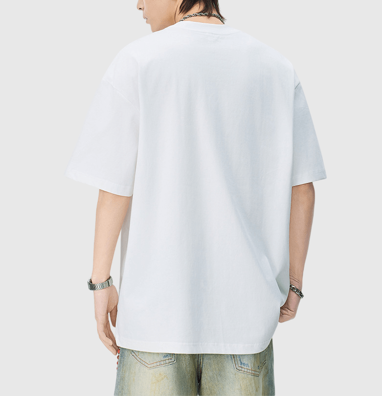 日系撞色細文字印燙設計 短袖 T-Shirt [SBT-1510]