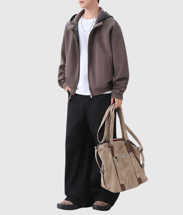 迷彩撞色連帽縫接 衛衣外套 [CBJ-1066]