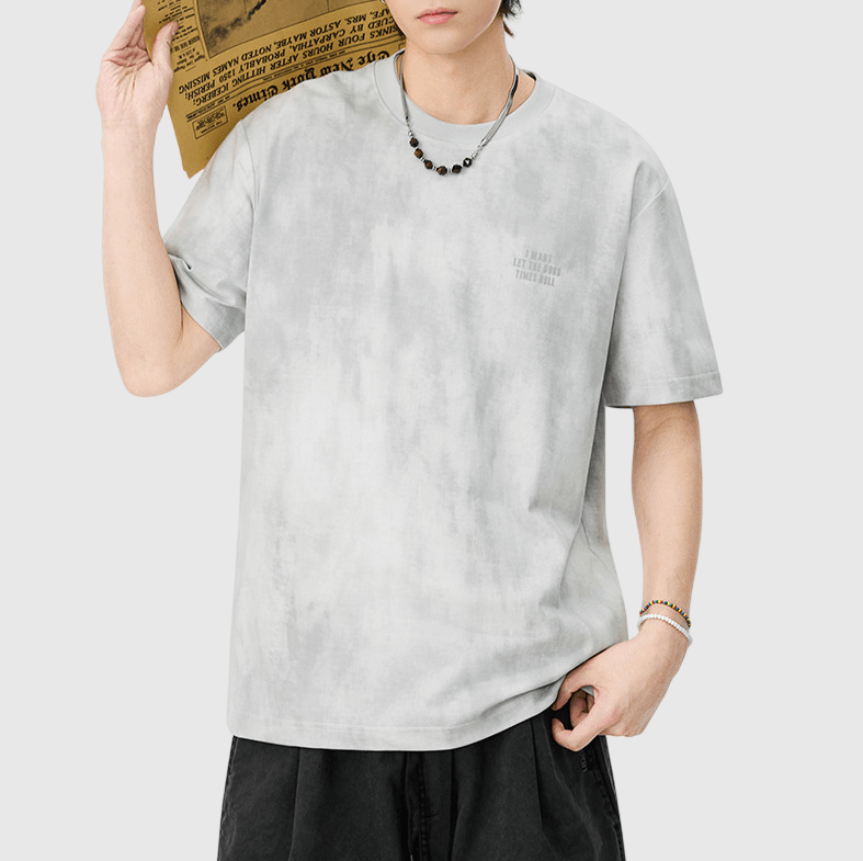 日系水洗紮染文字印燙設計 短袖 T-Shirt [SBT-1532]