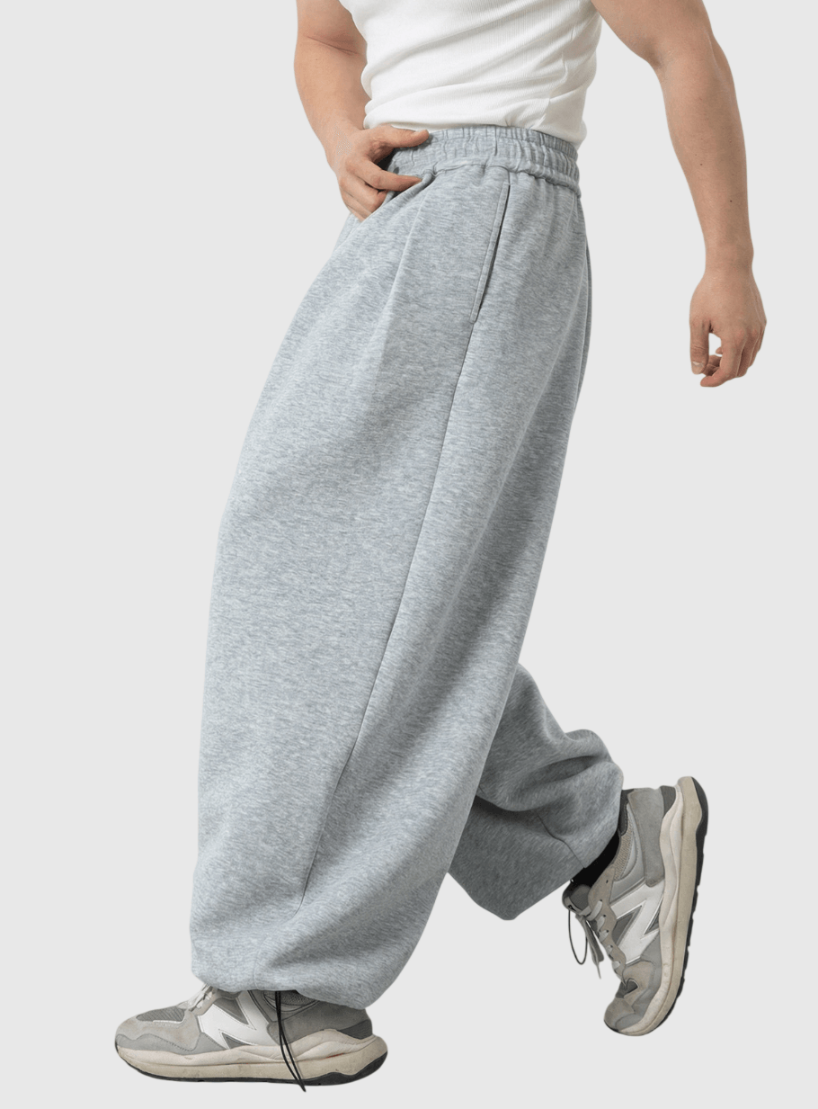 日系雙縫紉褶皺設計 BAGGY 錐形棉衛長褲 [SBP-1199]