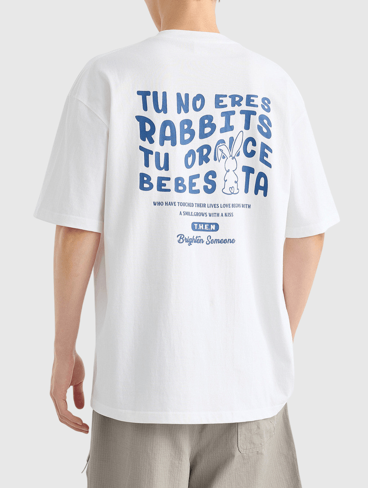 撞色文字圖案印燙設計 純棉短袖 T-Shirt [CBT-1289]