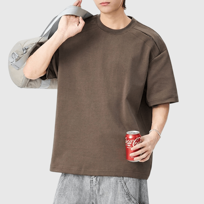 日系層次分割結構設計 短袖 T-Shirt [SBT-1565]