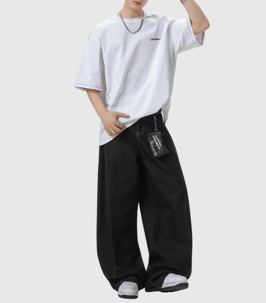 後背分割縫線設計立體大文字印燙 純棉短袖 T-Shirt [SBT-1501]