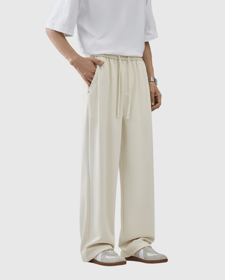 基礎闊腿直筒 透氣針織衛褲 [CBP-1033]