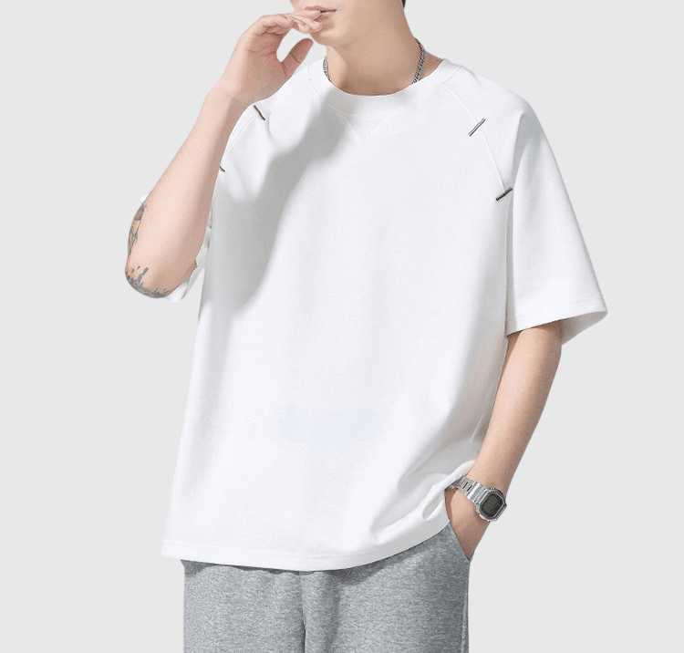 側車縫工藝設計 透氣短袖 T-Shirt [SBT-1576]