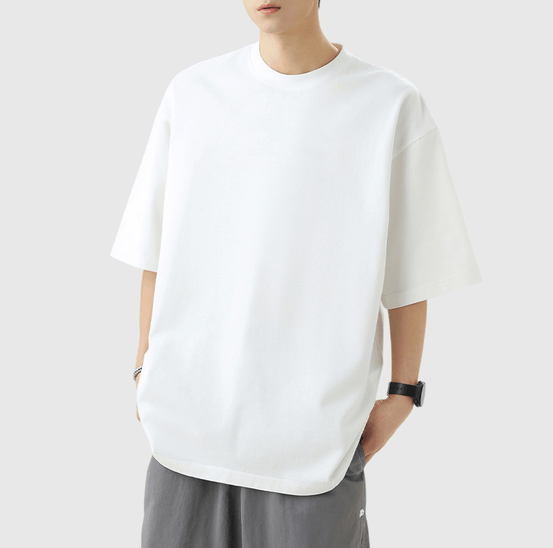 日系基礎文青色系 輕身舒適220g 純棉鬆身落肩短袖 T-Shirt [SBT-1185]