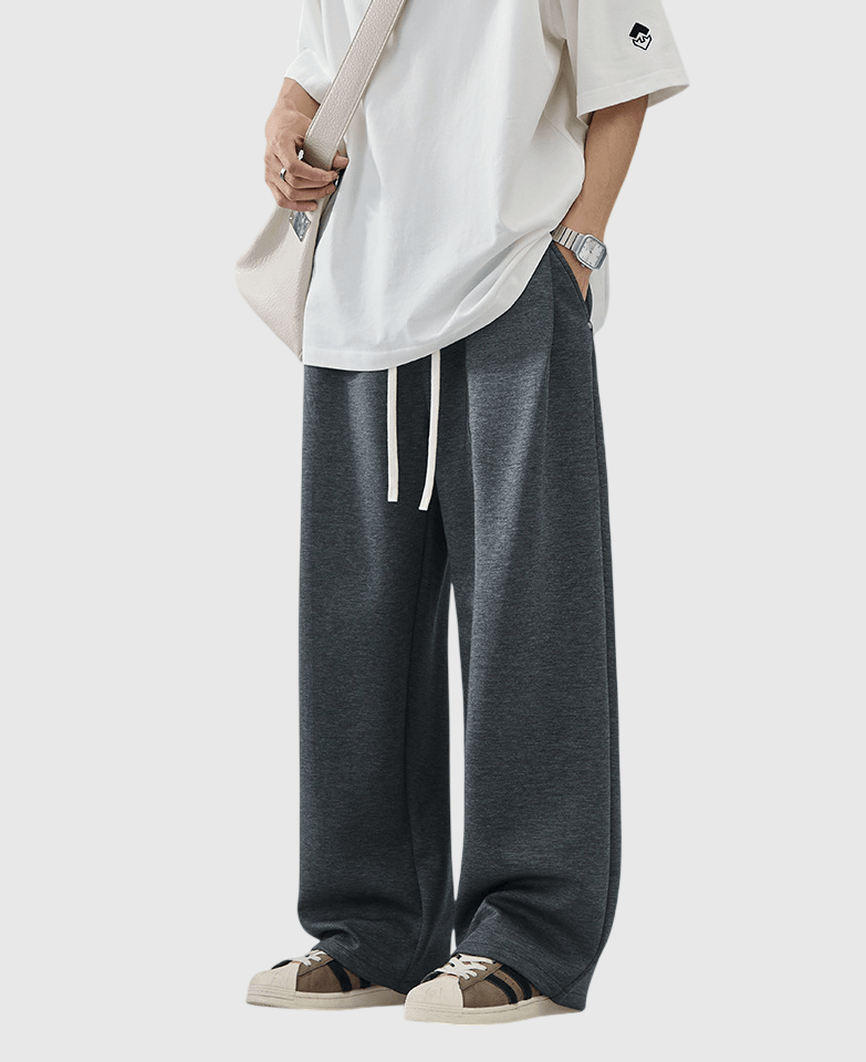 基礎闊腿直筒 透氣針織衛褲 [CBP-1033]