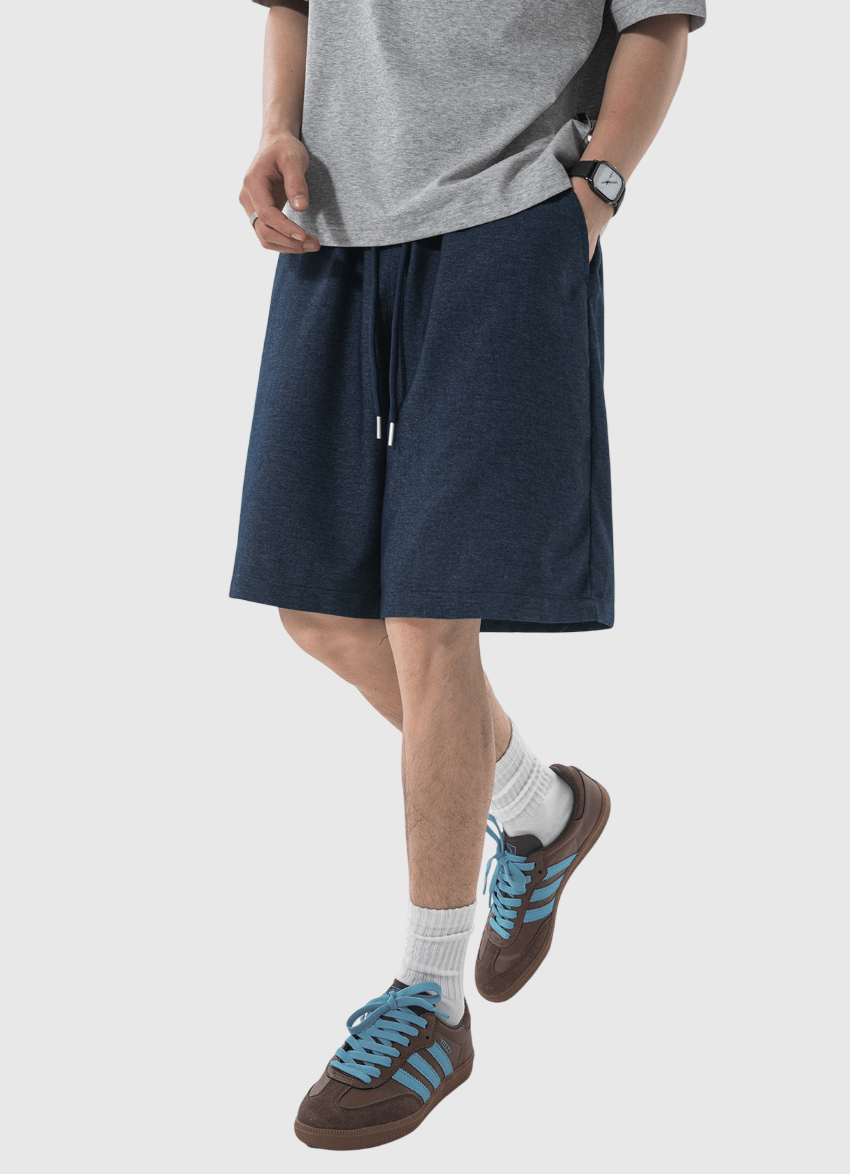 日系基礎仿牛仔布紋理設計 透氣短褲 [SBST-1162]