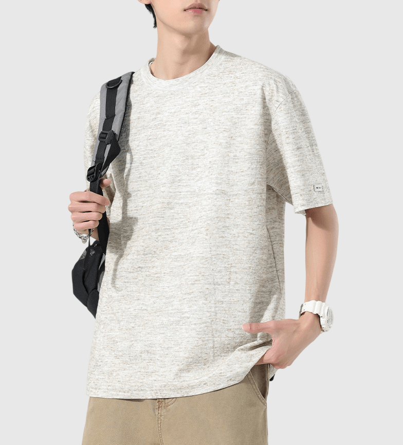 日系混色紗織設計 透氣短袖 T-Shirt [SBT-1513]