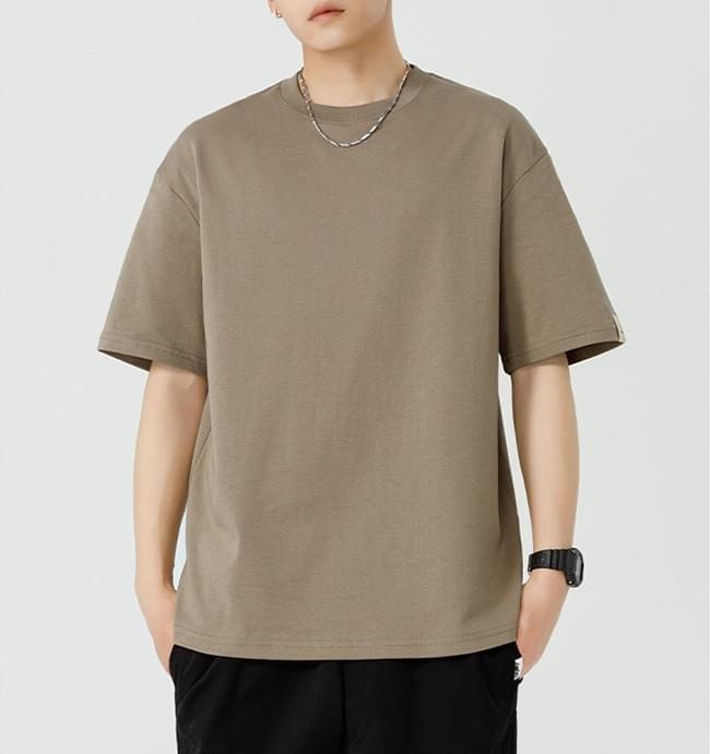 復古手袖標籤縫紉 短袖 T-Shirt [SBT-1421]
