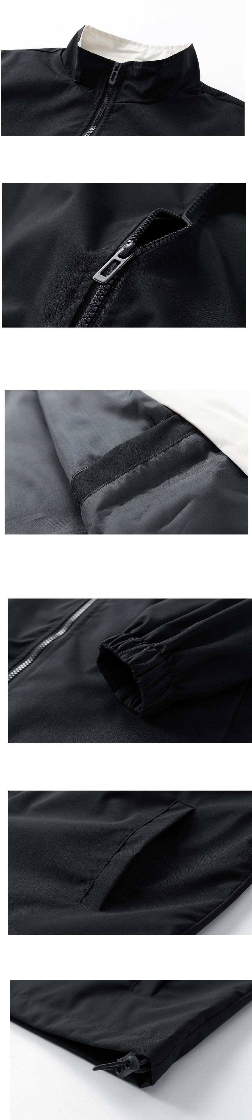 內層撞色設計 長袖風褸外套 [CBJ-1071]