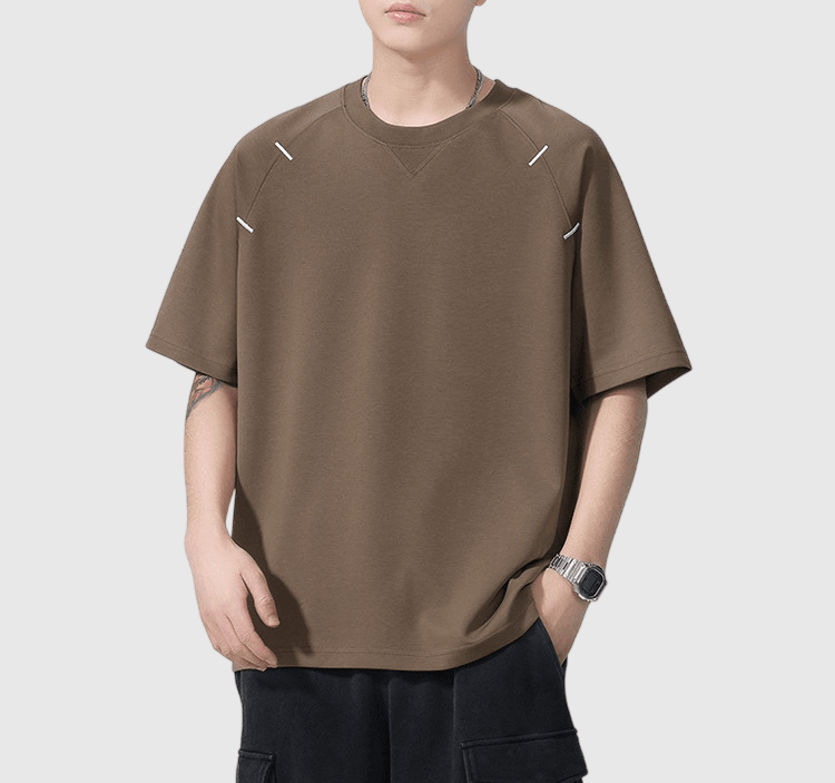 側車縫工藝設計 透氣短袖 T-Shirt [SBT-1576]