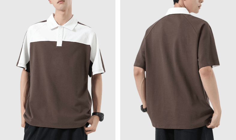 日系全身撞色色織工藝  短袖 POLO T-Shirt [SBT-1500]