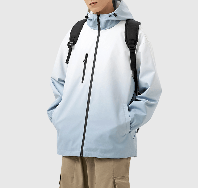 日系山系漸層變色設計 連帽機能風褸外套 [SBO-1498]