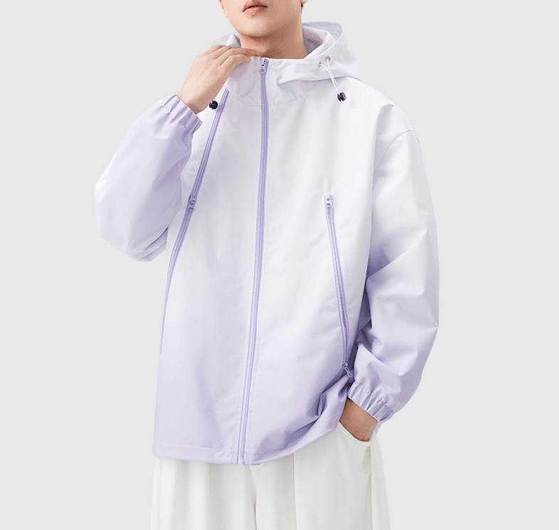 日系山系漸層變色設計 連帽機能風褸外套 [SBO-1486]