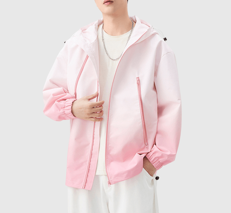 日系山系漸層變色設計 連帽機能風褸外套 [SBO-1486]