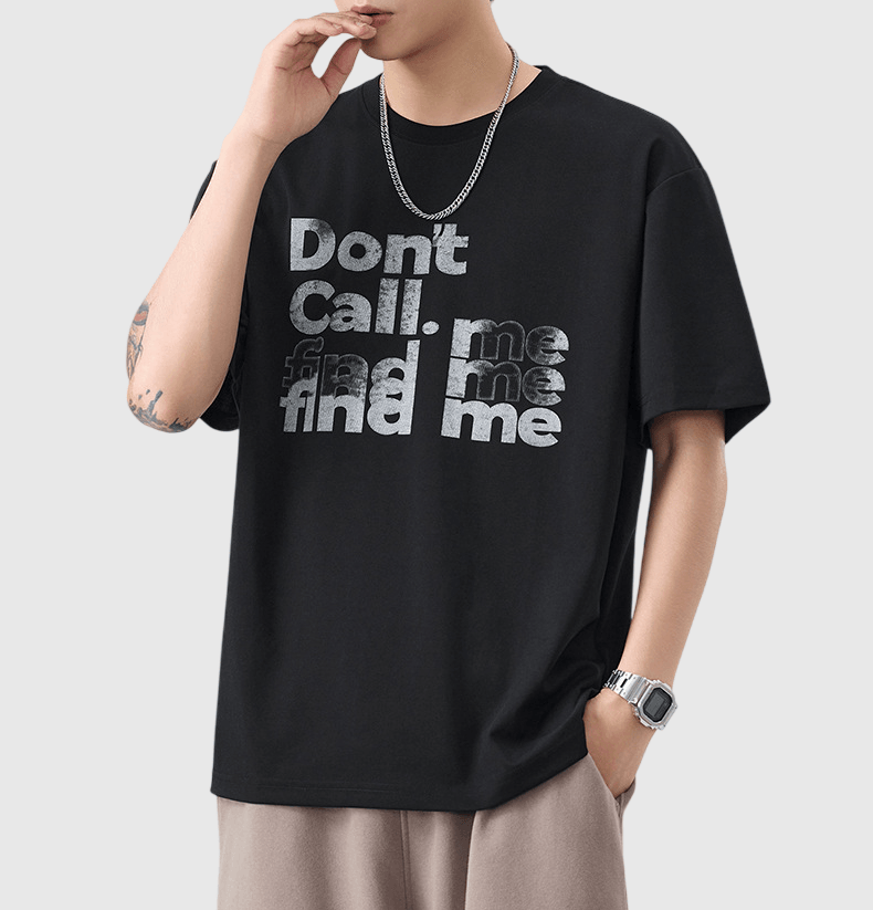 復古霧面文字圖案印燙工藝 短袖 T-Shirt [SBT-1573]