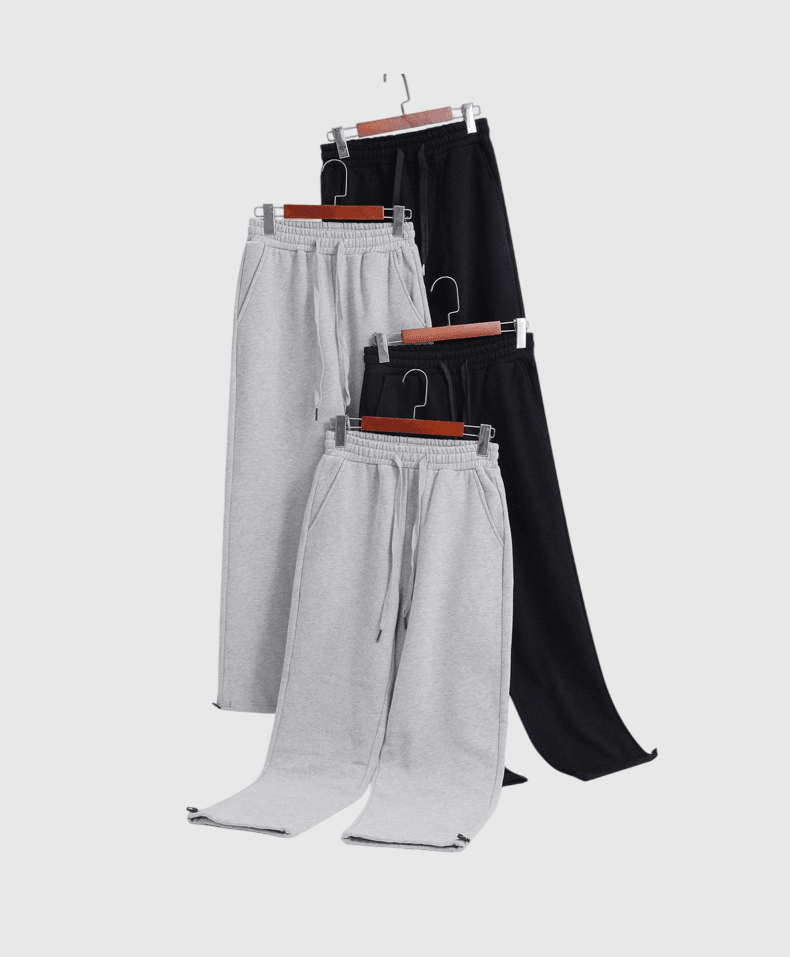 日系基礎橡筋繩束腳 重磅320G 加絨保暖棉衛長褲 [SBP-1190]