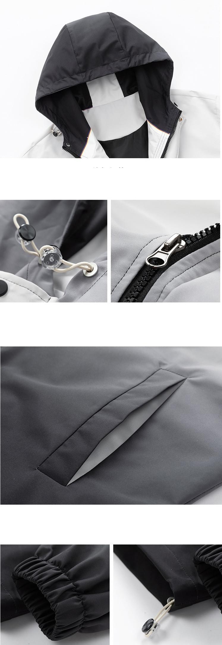 日系山系漸層變色設計 連帽機能風褸外套 [SBO-1498]