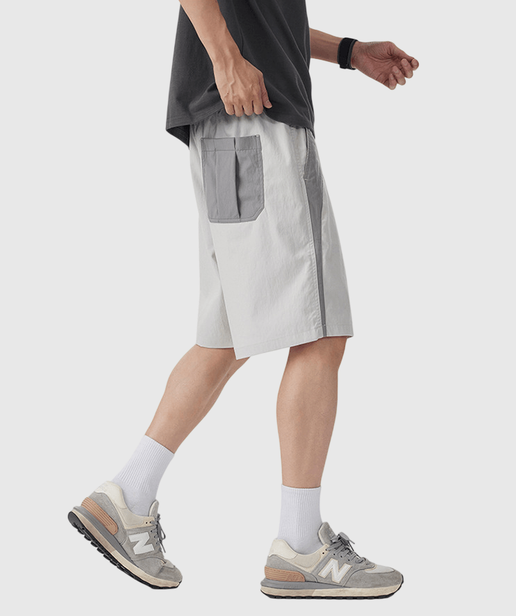 日系色系層次撞色拼布設計 透氣短褲 [SBST-1169]