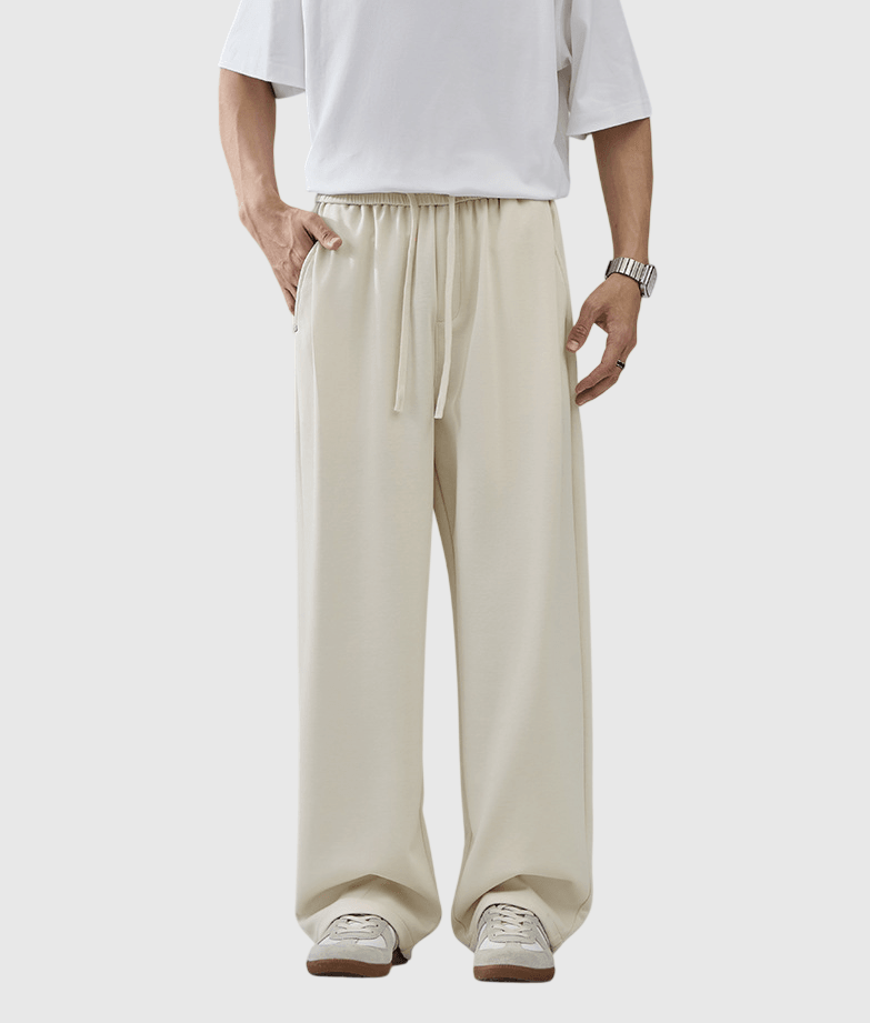 基礎闊腿直筒 透氣針織衛褲 [CBP-1033]