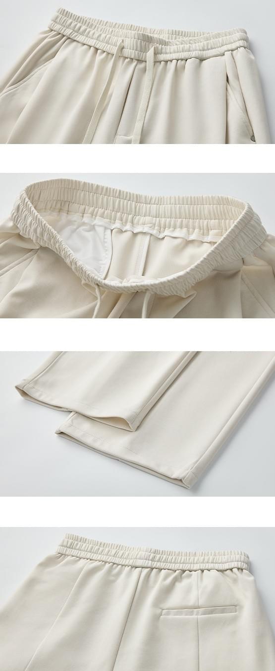 基礎闊腿直筒 透氣針織衛褲 [CBP-1033]