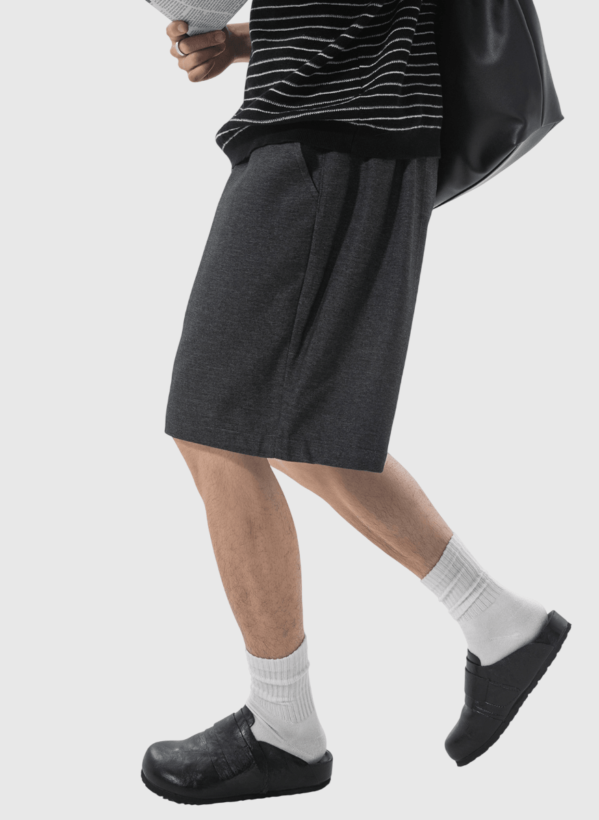 日系基礎仿牛仔布紋理設計 透氣短褲 [SBST-1162]